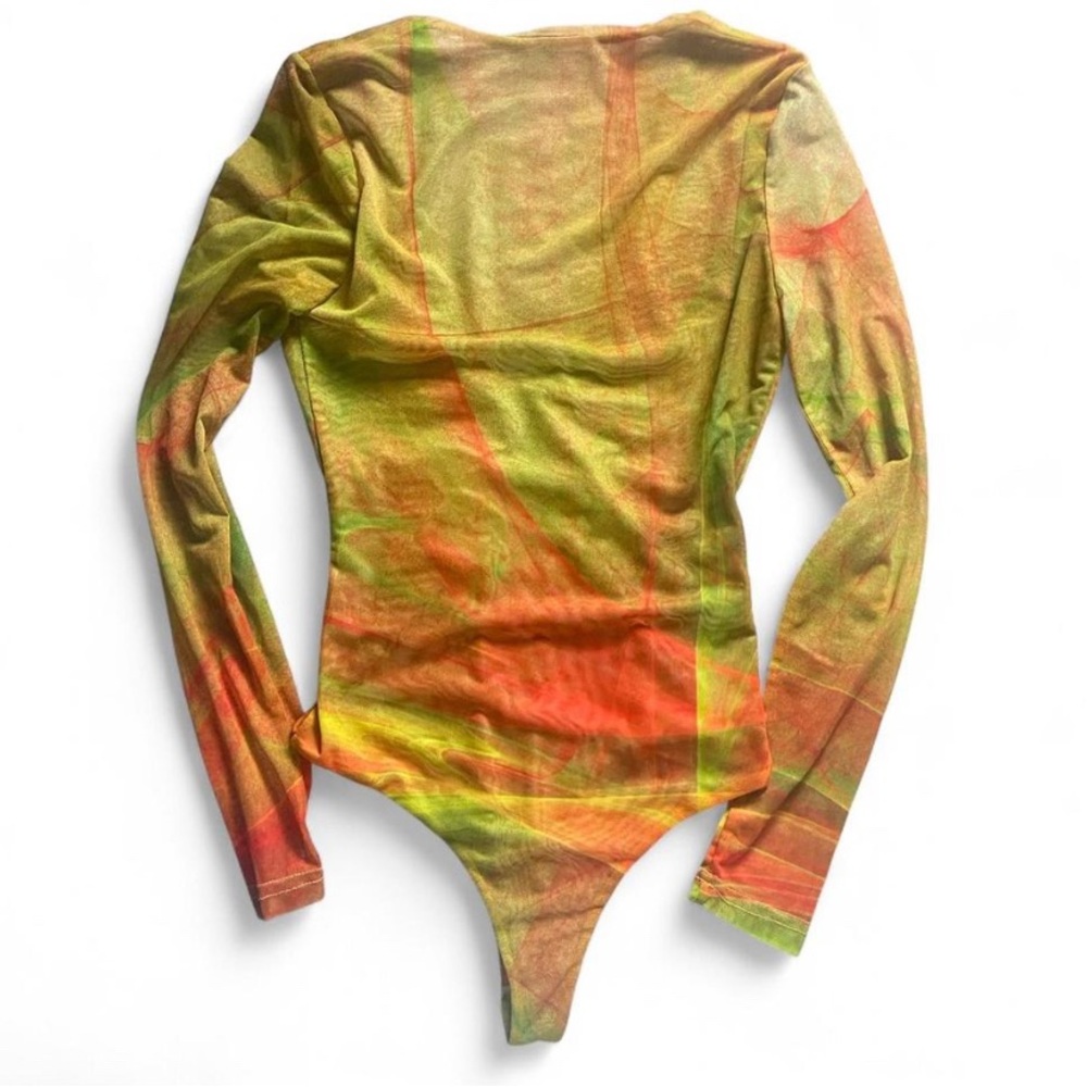 Farai London Orange and Yellow Swirl Bodysuit - Picture 4 of 6
